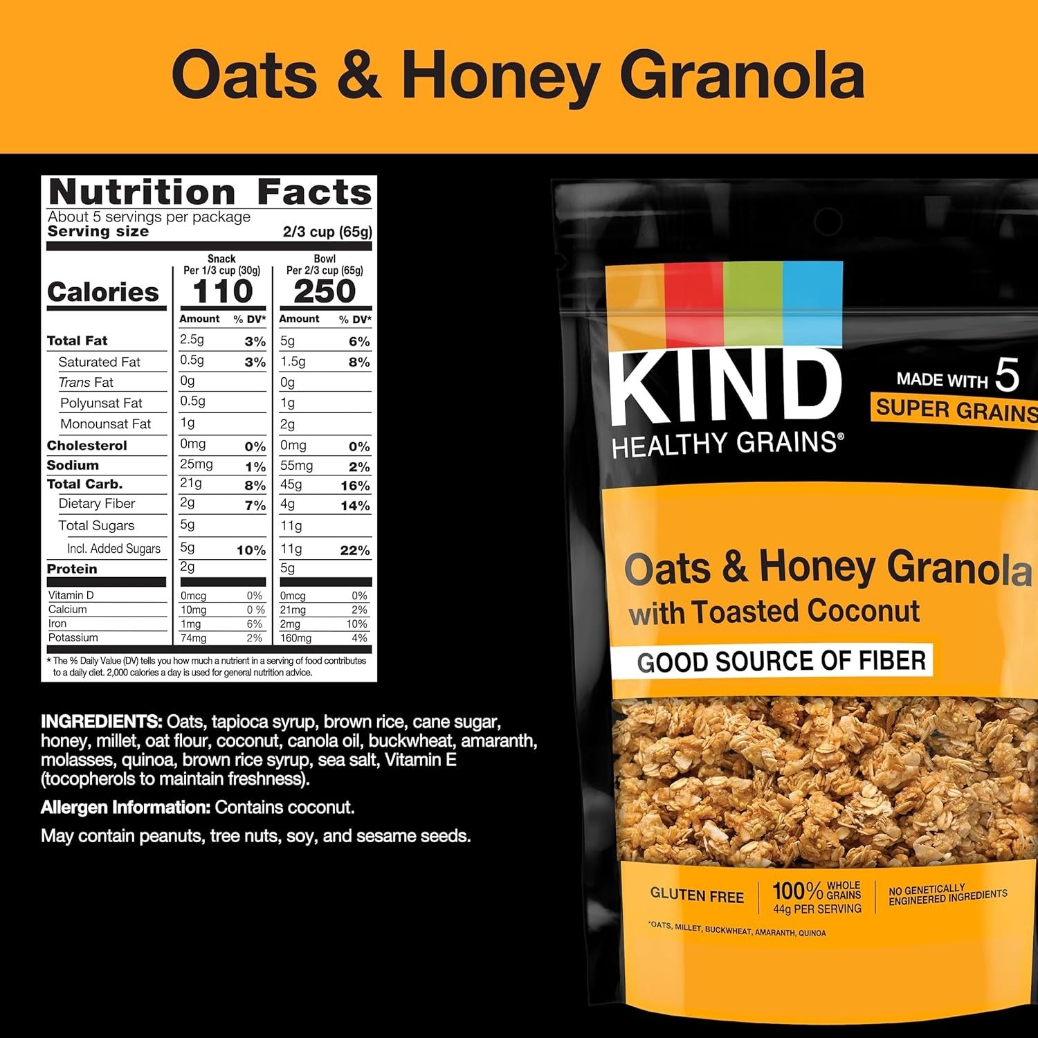Oats & Honey Clusters With Toasted Coconut Granola