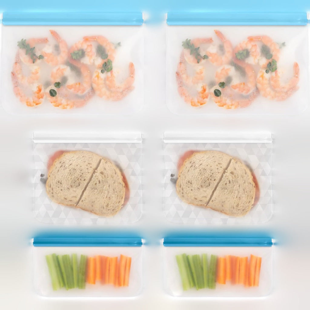Reusable PEVA Food Bag - Assorted Sizes (6 CT)