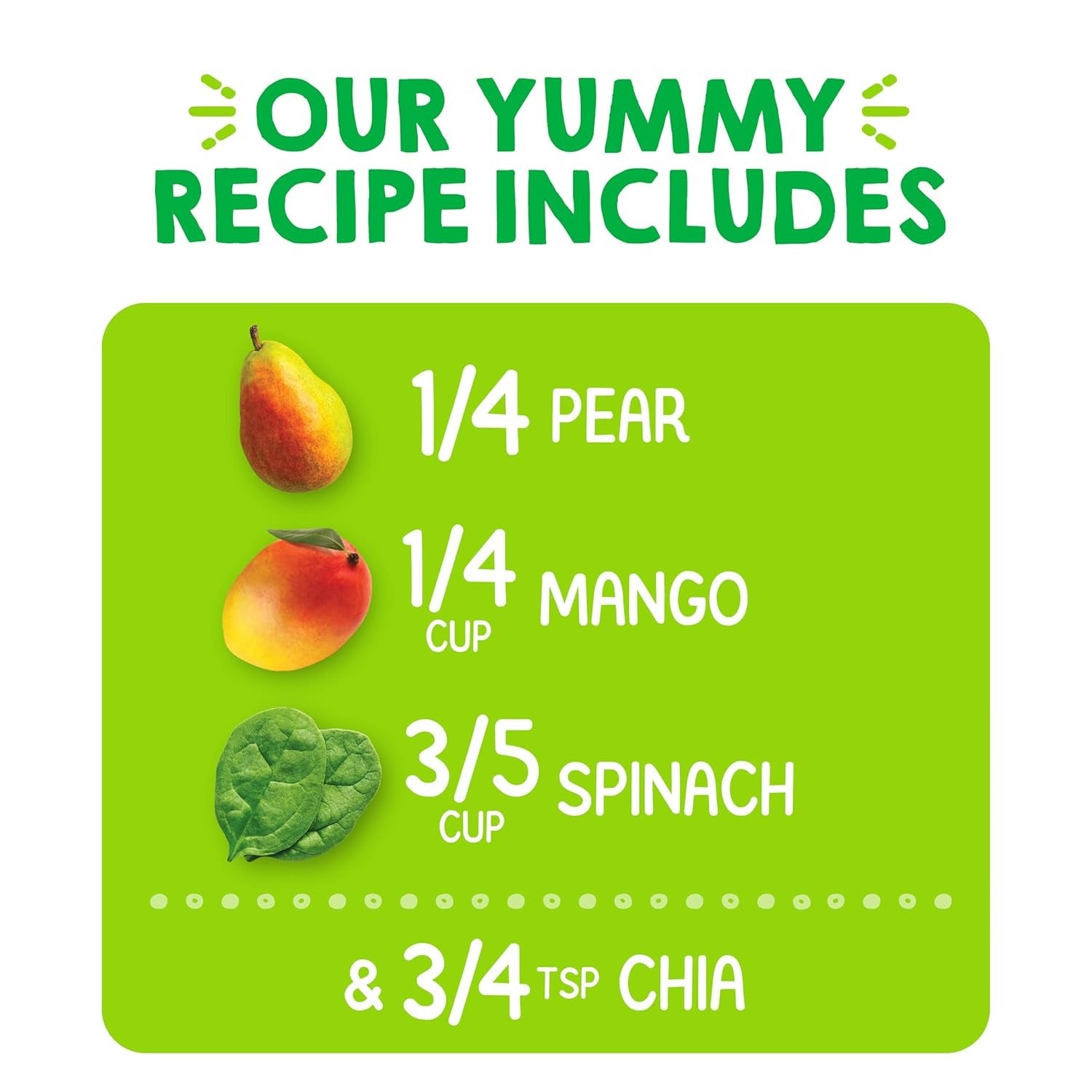 Organics Stage 4 Superfoods - Pears, Mangos & Spinach (16 Pack)