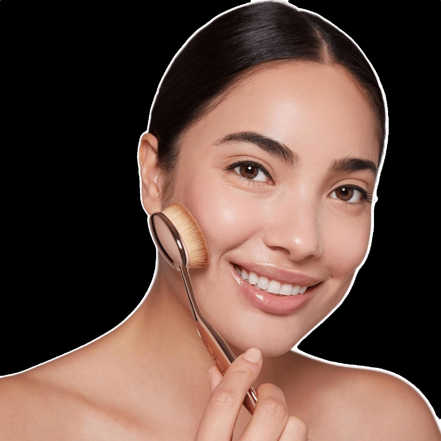 Elite Oval 7 Makeup Brush - Rose Gold