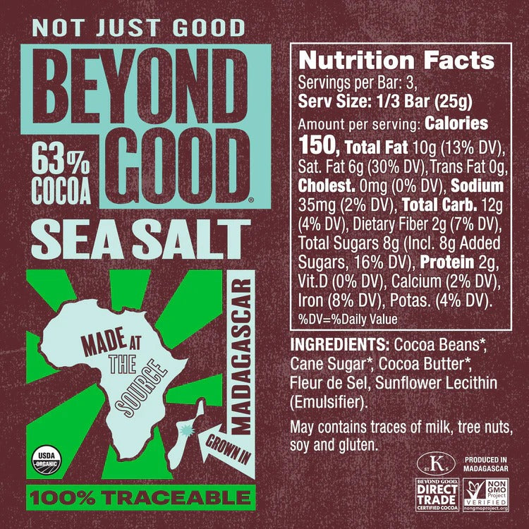 Sea Salt & Nibs Chocolate Bar