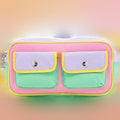 Twin Snap Pocket Pouch - Pink