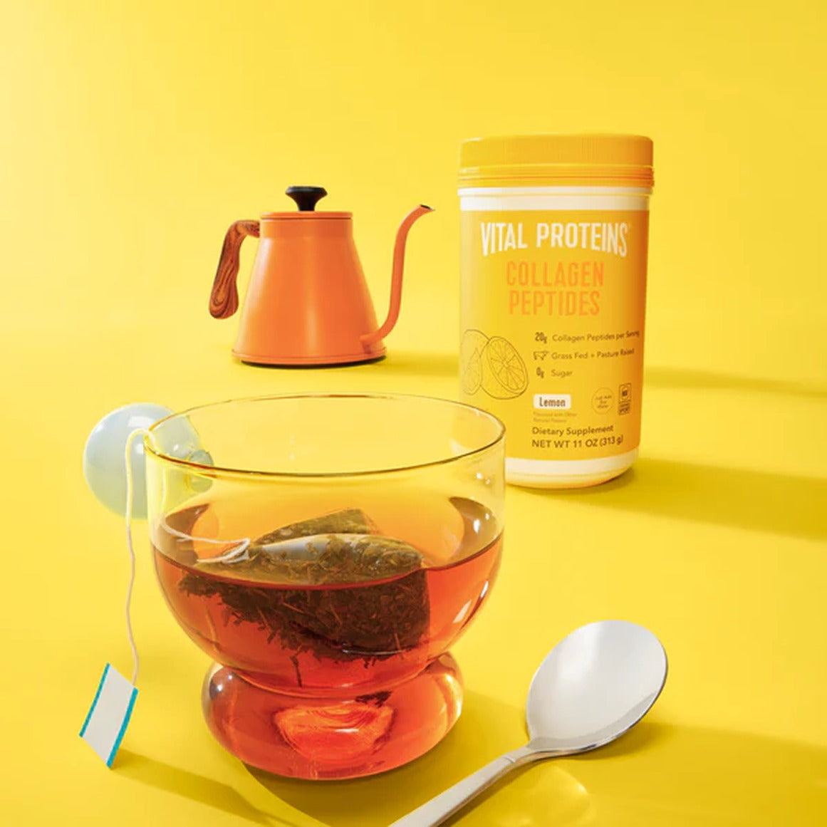 Lemon Collagen Peptides Dietary Supplement