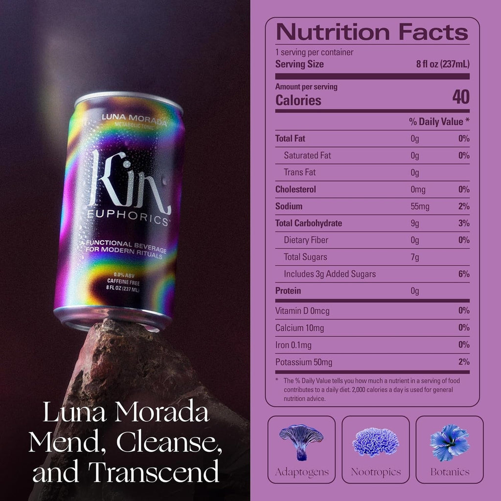 Luna Morada Nonalcoholic Functional Beverage (4 Pack)