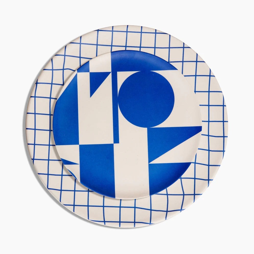 Bamboo Dinner Plate Set in Grid (4 CT)
