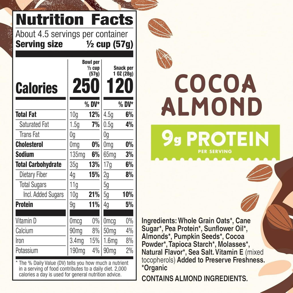 Organic Cocoa Almond Protein Granola