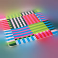 N Squared Leatherette Desk Pad - Bold Stripe