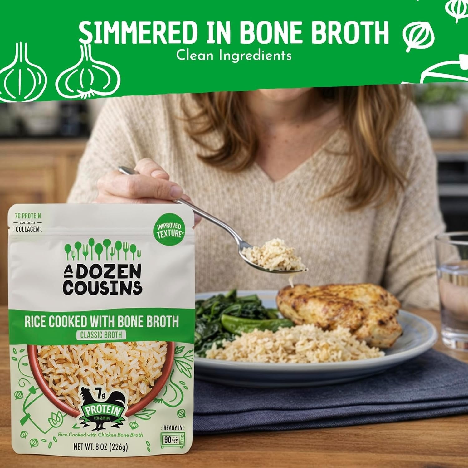 RTE Rice Cooked in Bone Broth Classic (6 Pack)