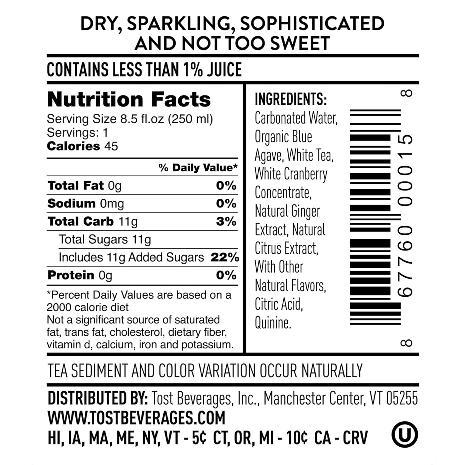 Sparkling Rose White Tea Ginger & Elderberry (4 Pack)