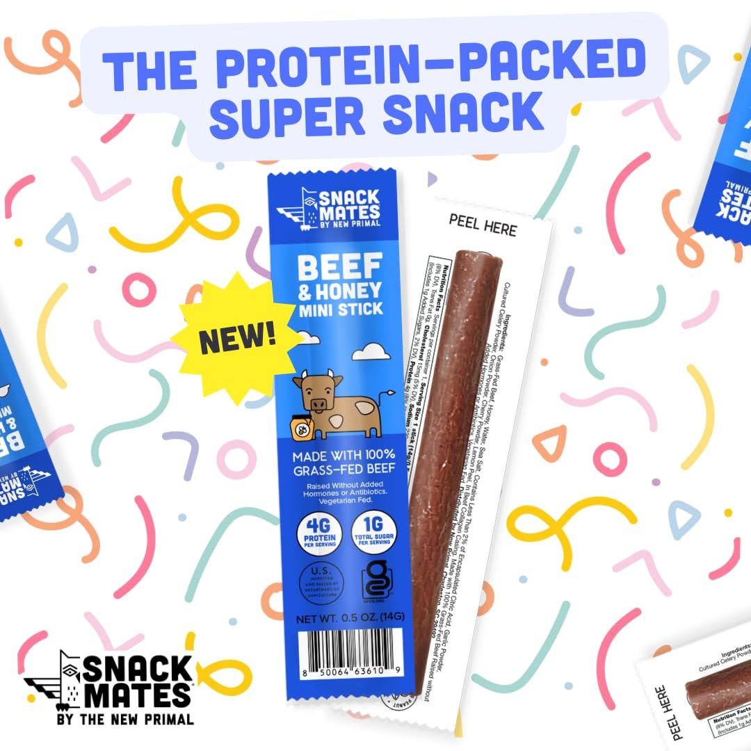 Snack Mates Beef & Honey Mini Sticks (15 CT)