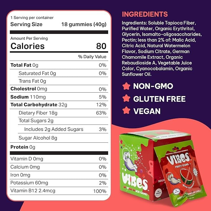 Sour Watermelon Fruity Stars (6 CT)