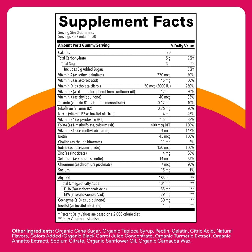 Women's Plus Multivitamin & Omegas Gummies with Vitamins C, D3, B12 & Zinc (90 CT)