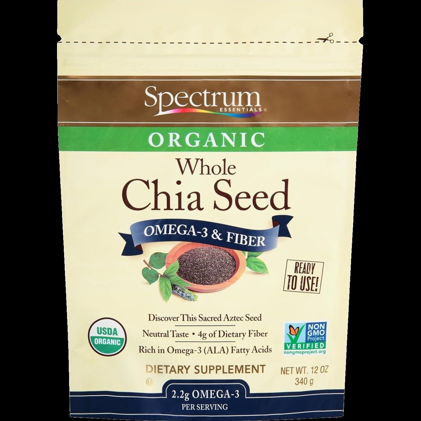 Organic Omega-3 & Fiber Whole Chia Seed