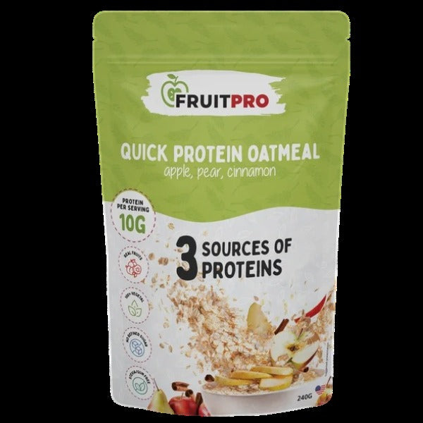 Apple Pear Cinnamon Protein Oatmeal