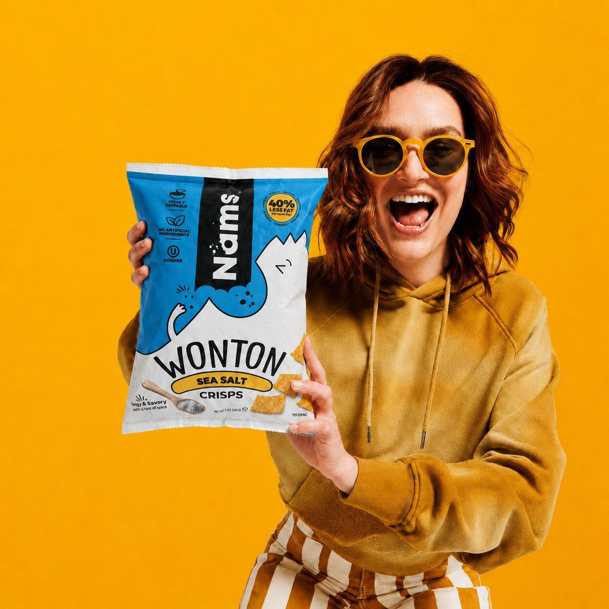 Sea Salt Flavored Wonton Crisps Snack