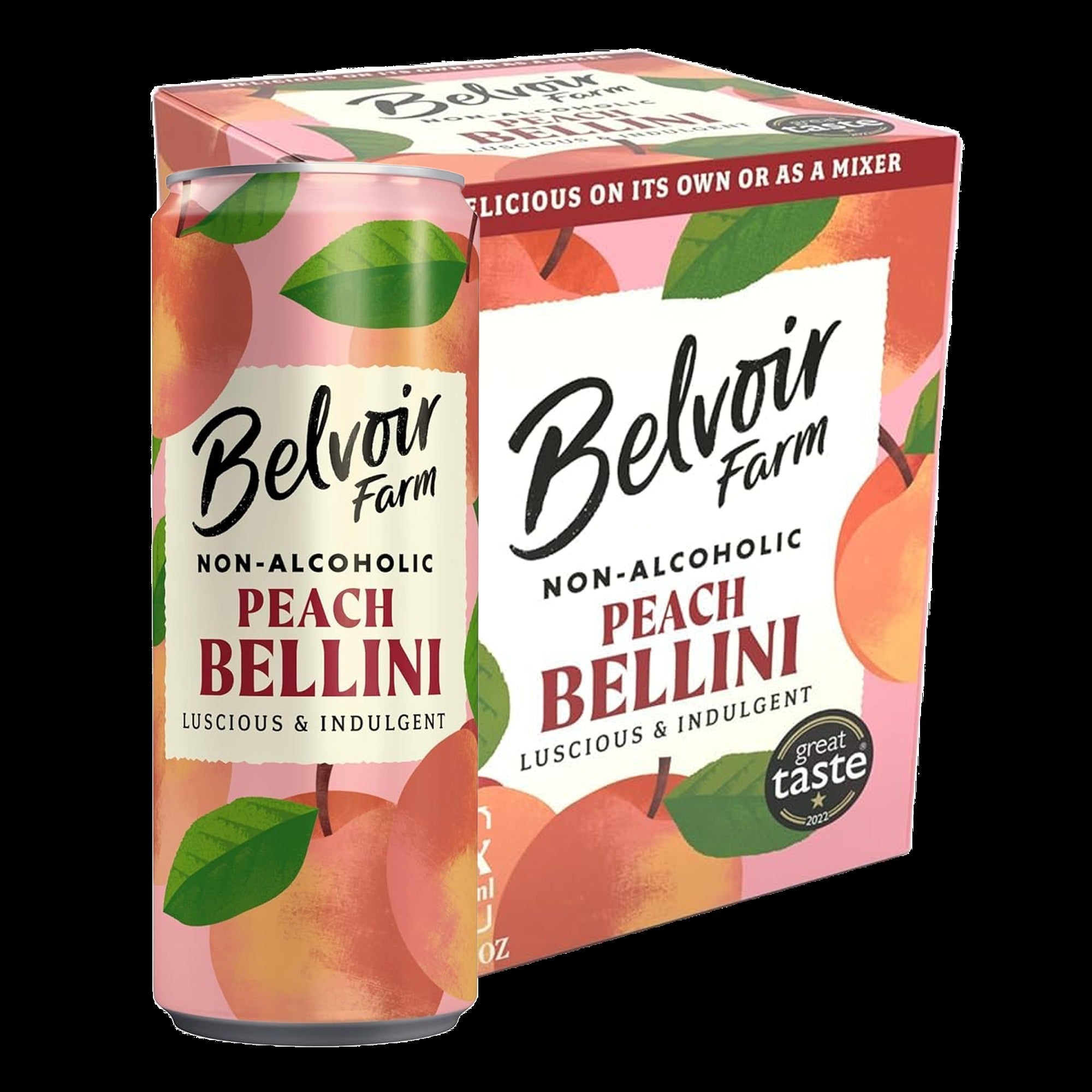Non-Alcoholic Peach Bellini Cocktail (4 Pack)