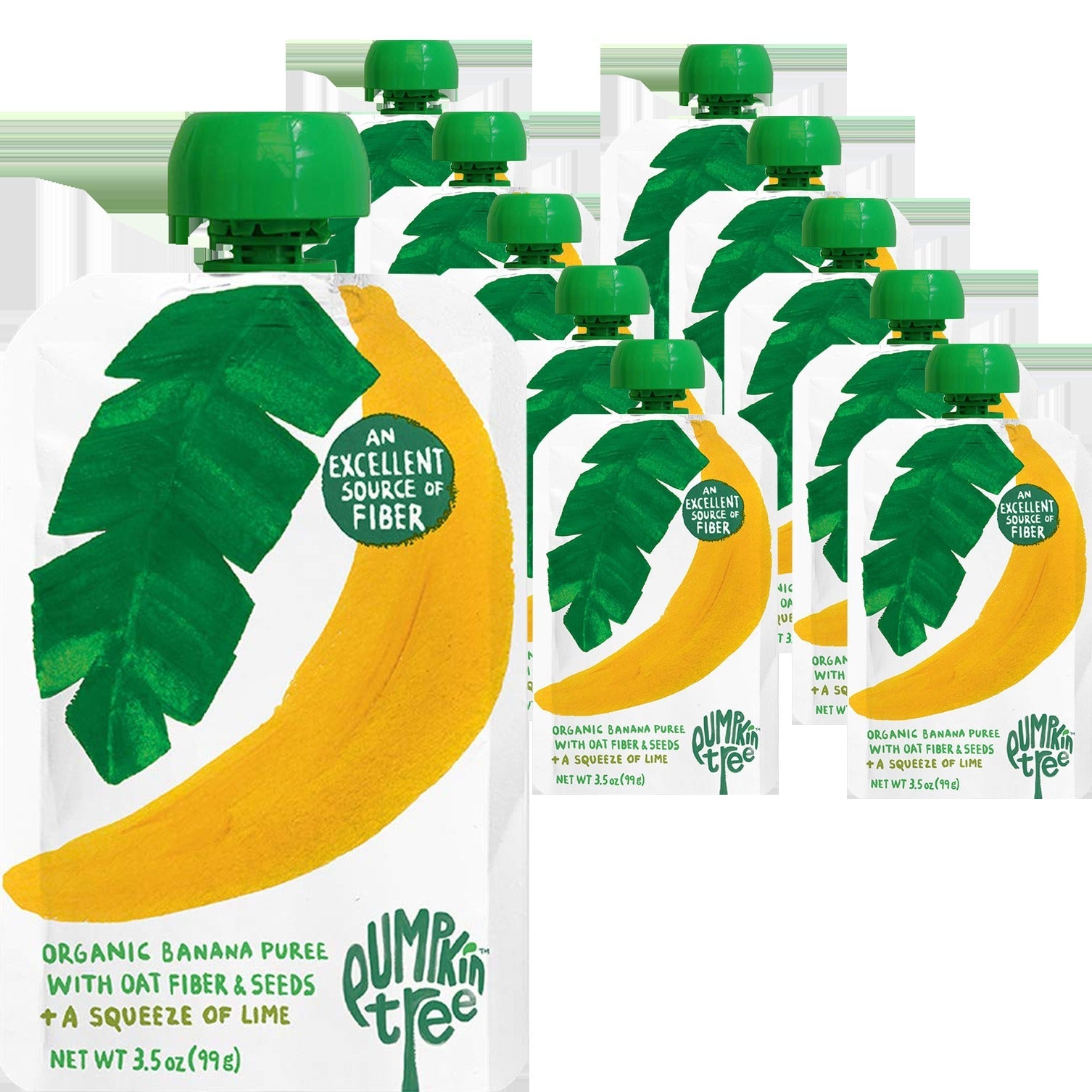 Banana Puree with Oat Fiber & Seeds + A Squeeze of Lime (10 Pack)