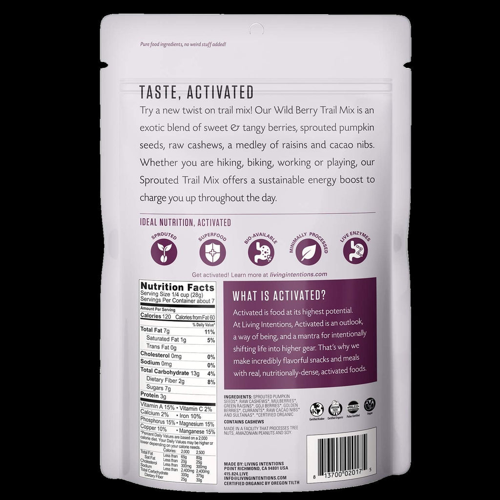 Organic Activated Sprouted Trail Mix - Wild Berry