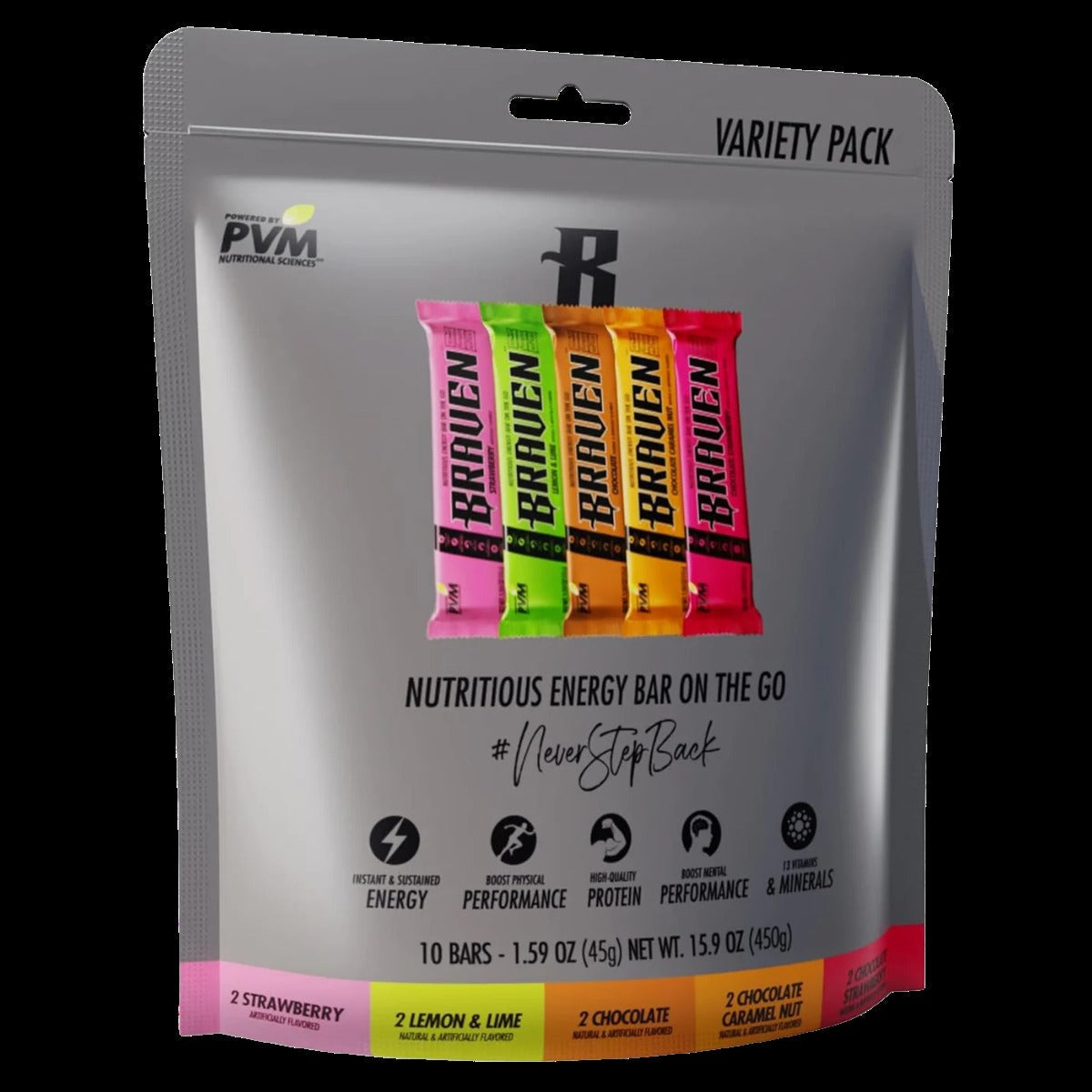 Nutritious Energy Bar On The Go Variety Pack (10 Pack)