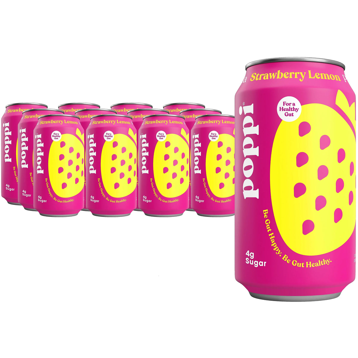 Strawberry Lemon Prebiotic Soda (12 Pack)