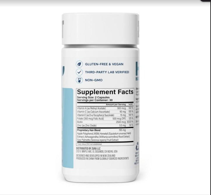 Hair Growth Supplement - Dual Pack (120 CT)