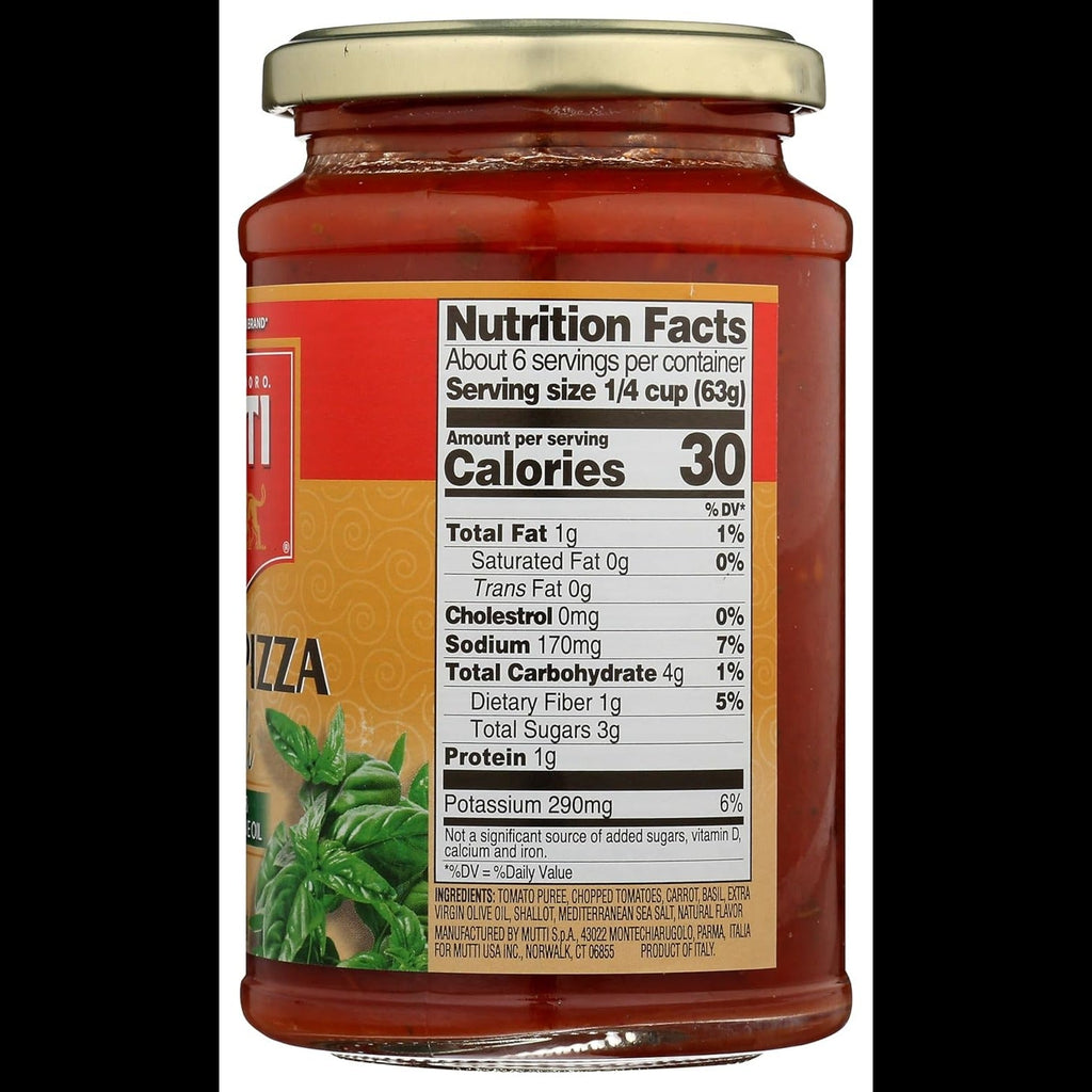 Basil Pizza Sauce With Extra Virgin Olive Oil