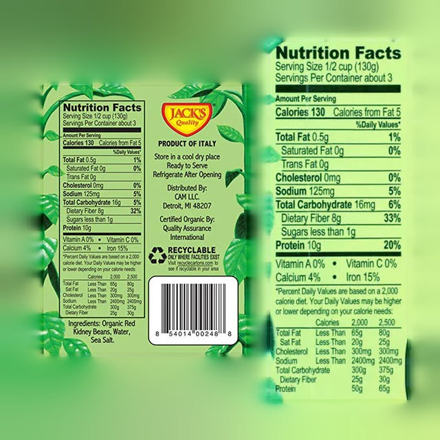 Organic Low Sodium Kidney Beans