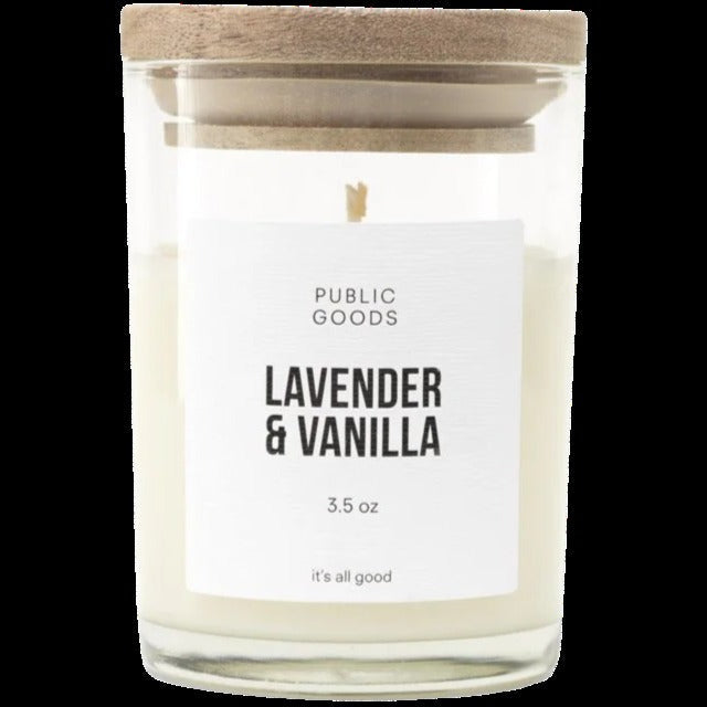 Lavender & Vanilla Soy Candle Wooden Lid