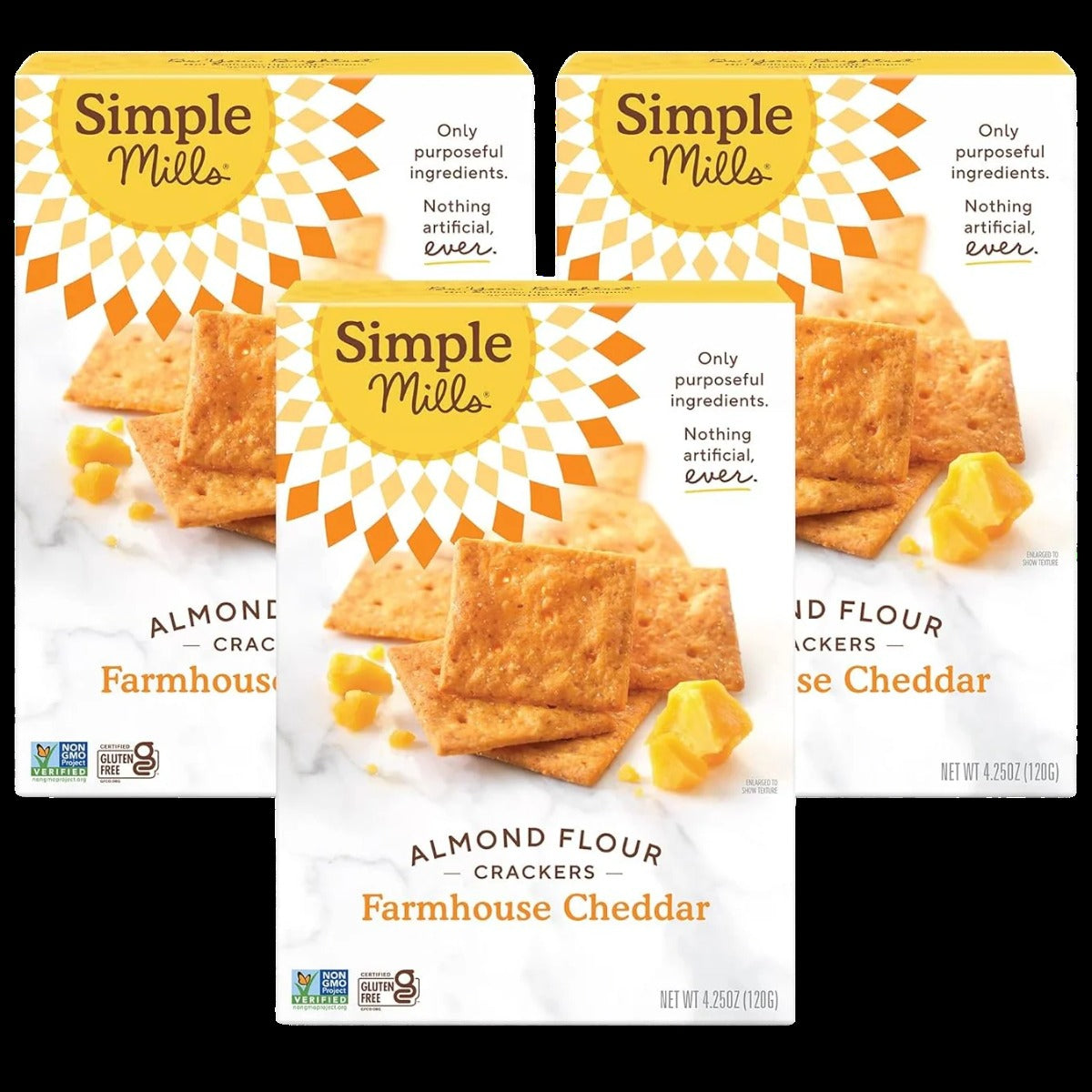 Almond Flour Crackers - Farmhouse Cheddar (3 Pack)