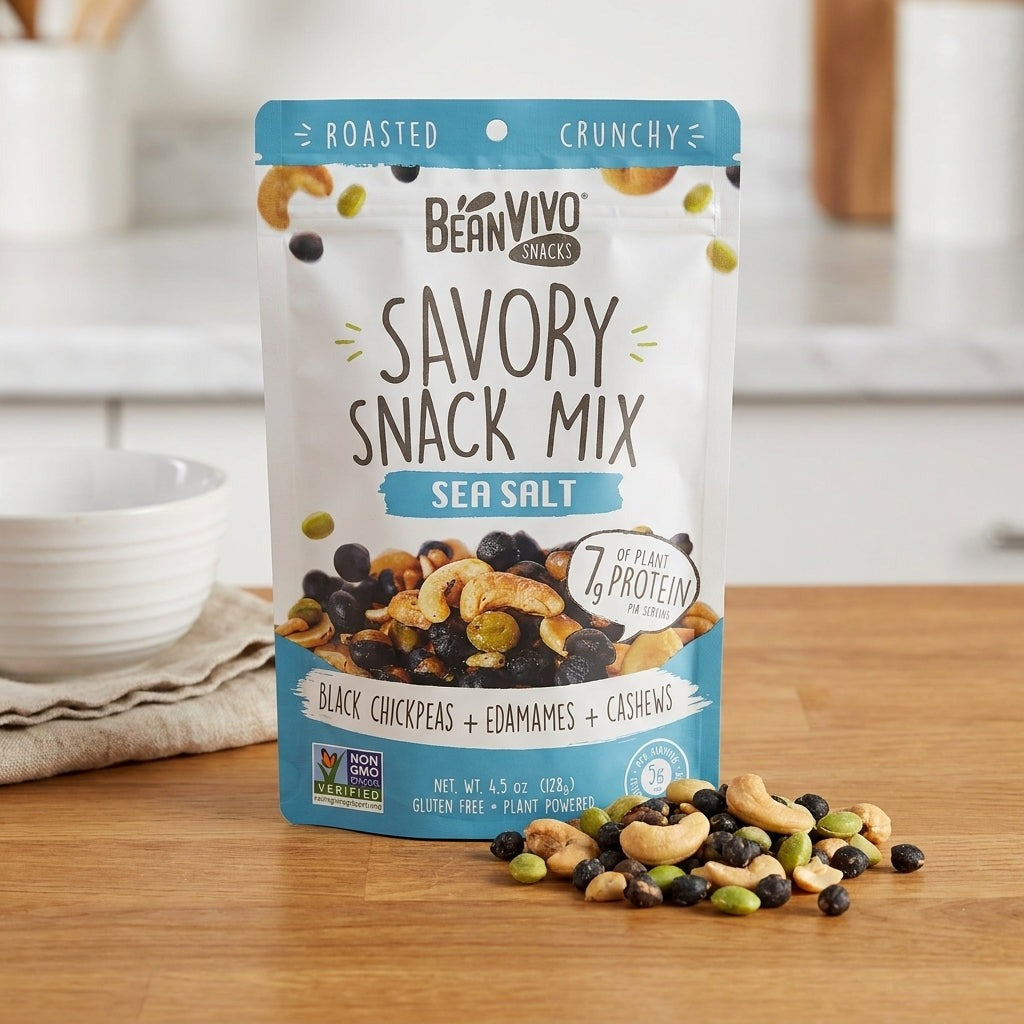 Dried Edamame, Roasted Cashew And Chickpeas Snack Mix
