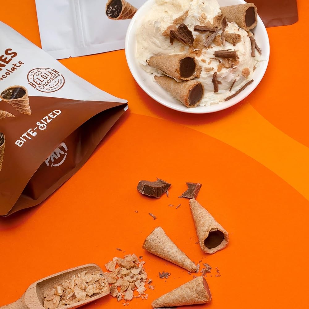 Bite Sized Milk Chocolate Waffle Cones