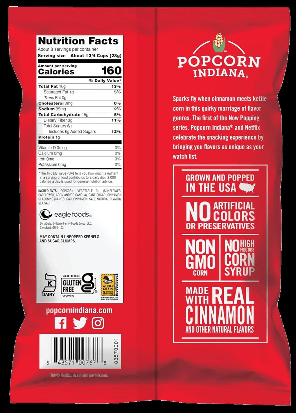 Netflix Swoonworthy Cinnamon Kettle Corn Popcorn