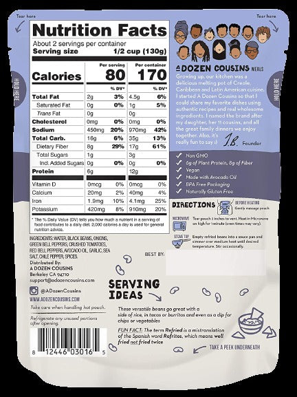 Beans Black Refried Rte