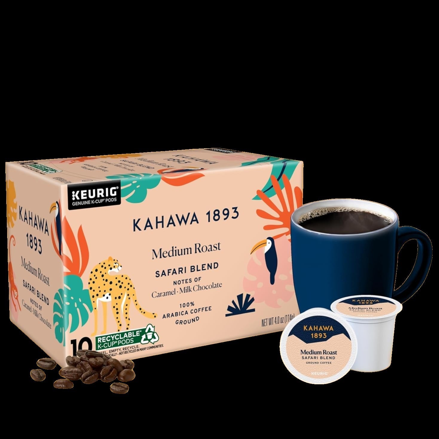 Medium Roast Coffee K-Cup Pods Safari Blend (10 CT)