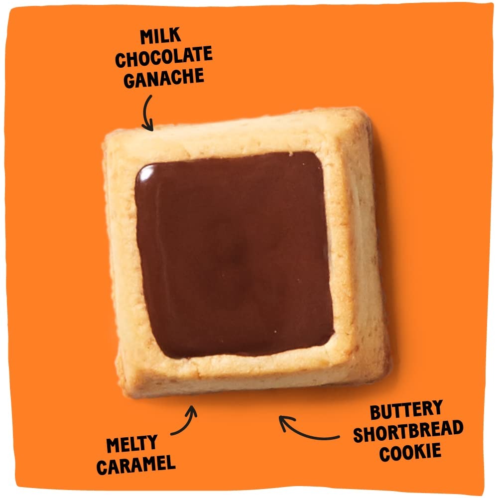 Milk Chocolate With Caramel Cookie Square (18 Pack)