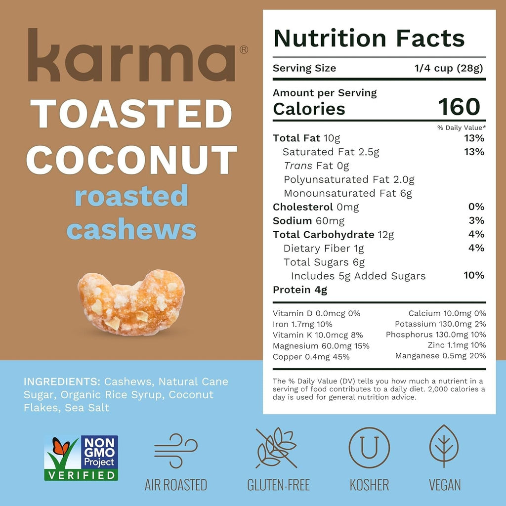 Toasted Coconut Air Roasted Whole Cashews