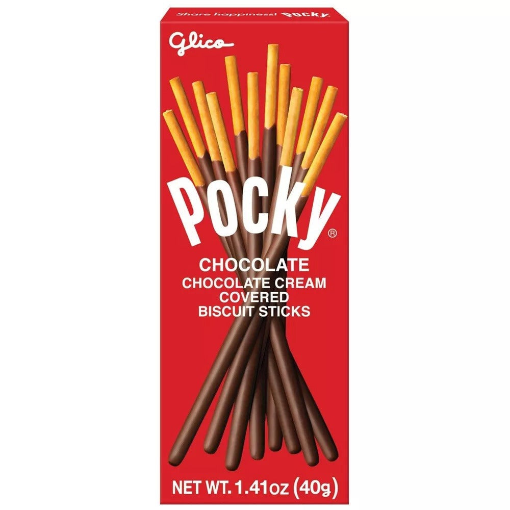 Pocky Chocolate Cream Covered Biscuit Sticks (20 CT)