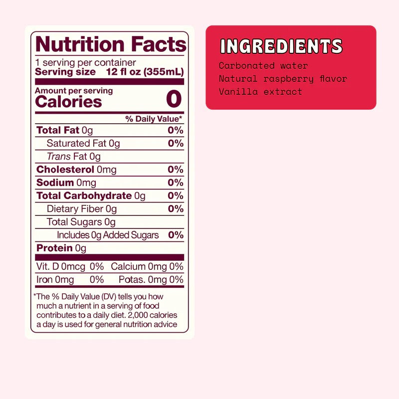 Herbal Sparkling Water - Raspberry Vanilla (12 CT)