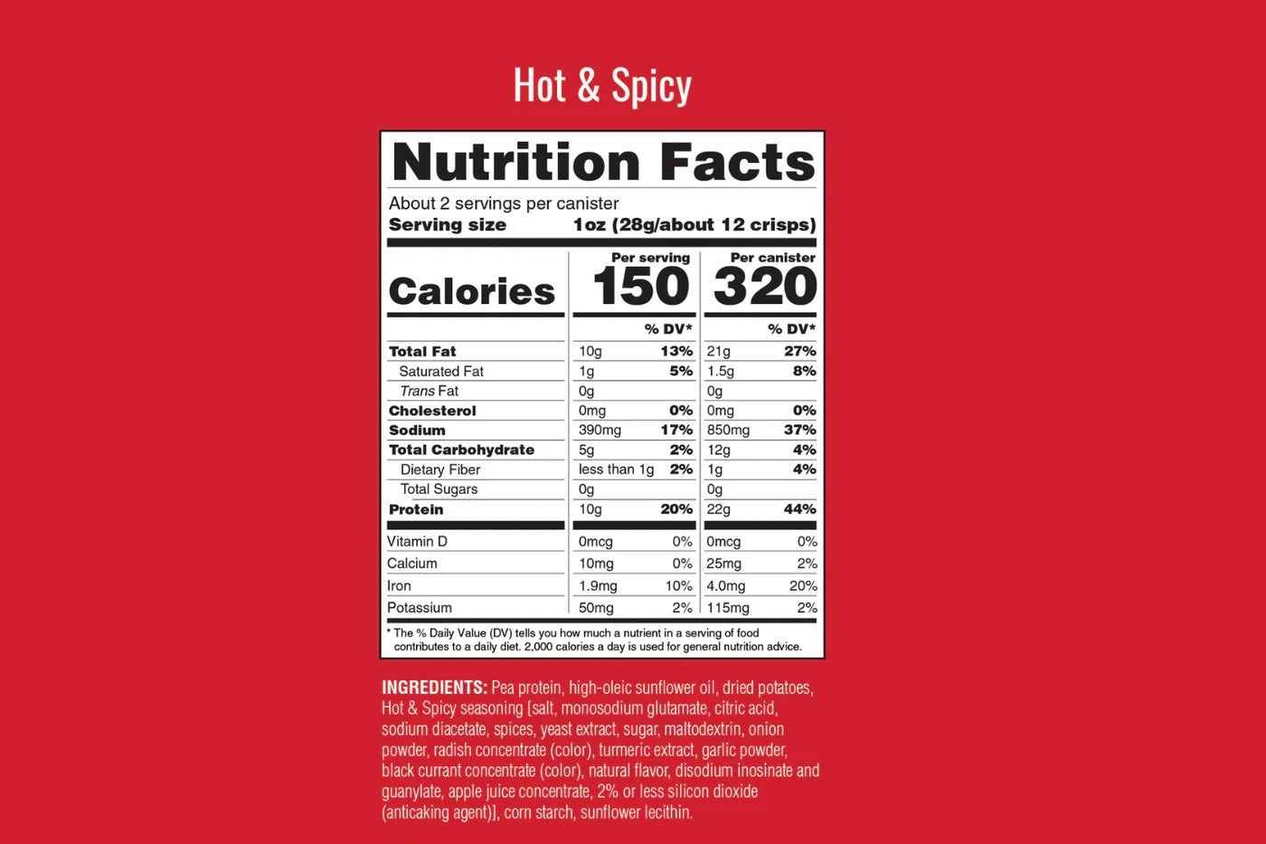 Crisps Protein Chips - Hot & Spicy