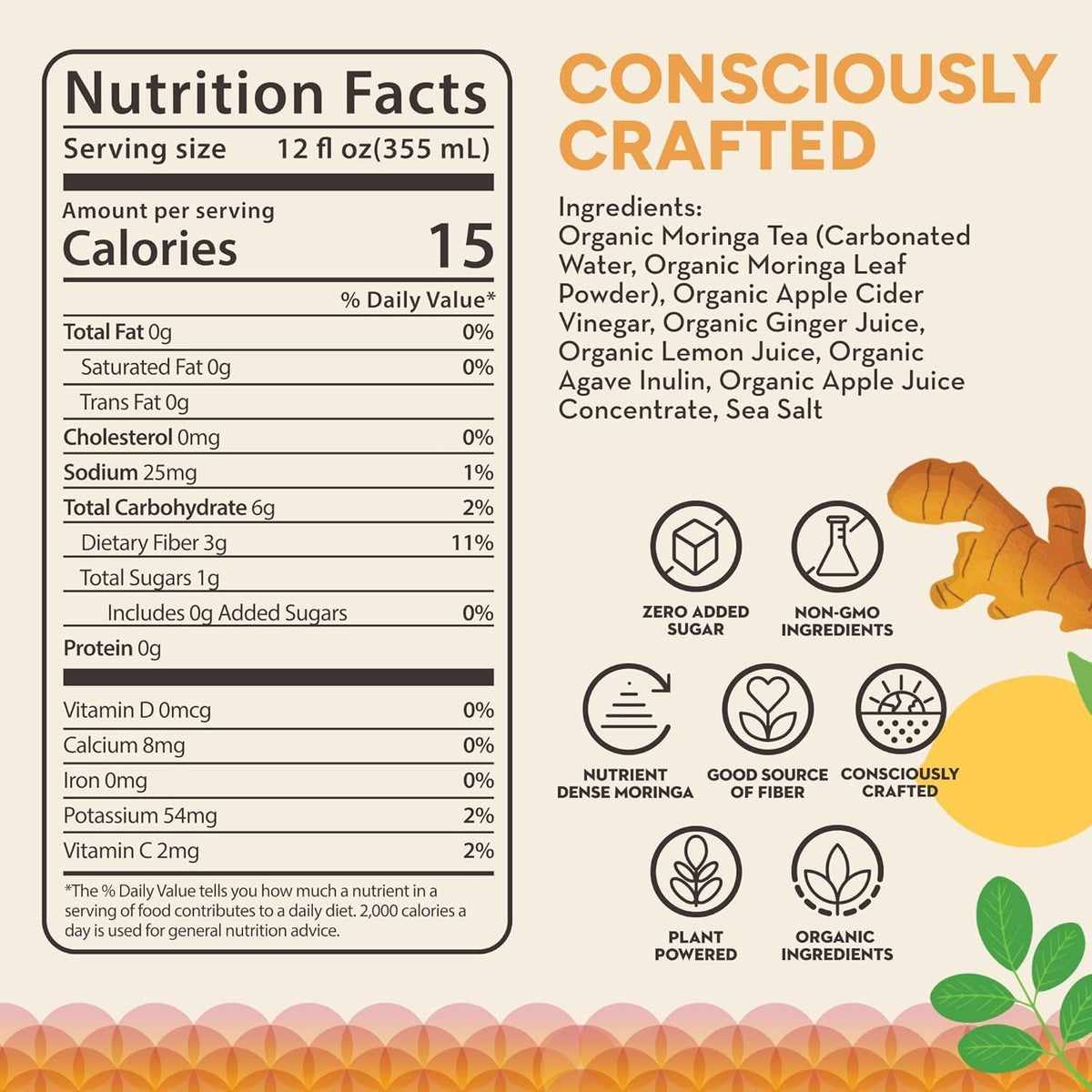 Lemon Ginger Sparkling Hydration Drink (12 Pack)