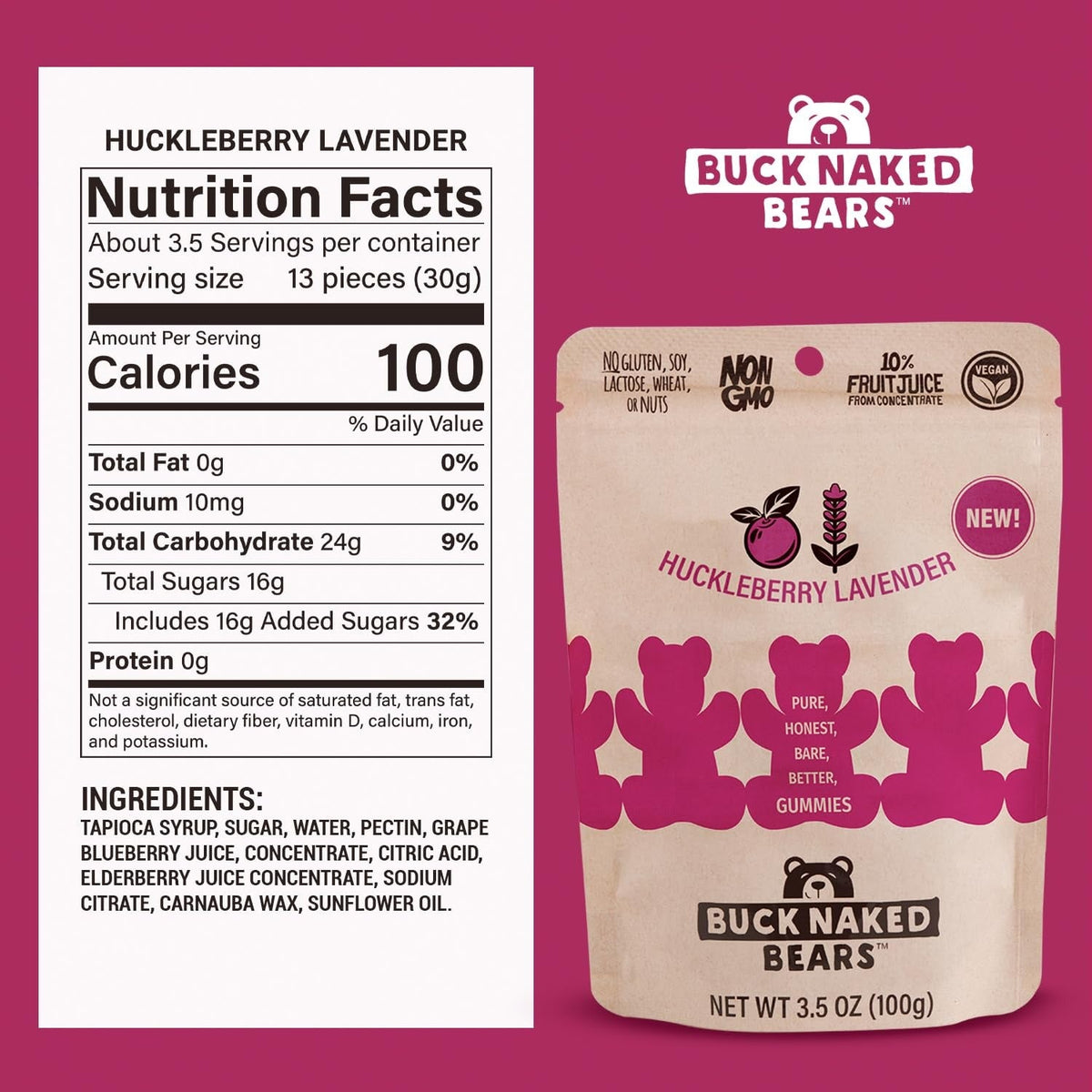 Huckleberry Lavender Gummy Bears