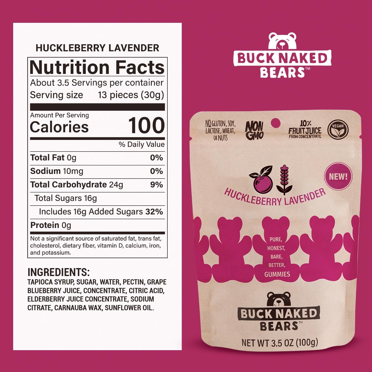 Huckleberry Lavender Gummy Bears