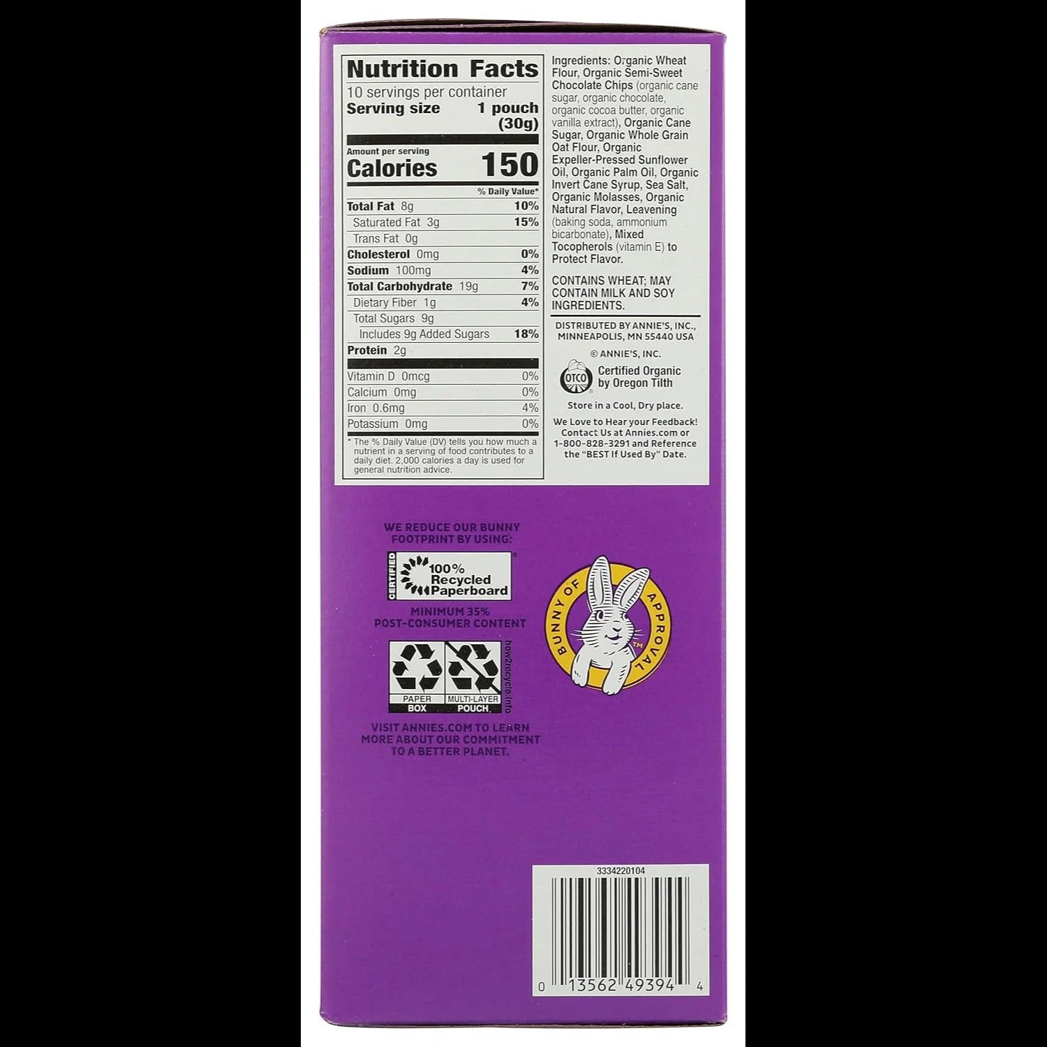 Organic Chocolate Chip Cookie Bites (10 CT)