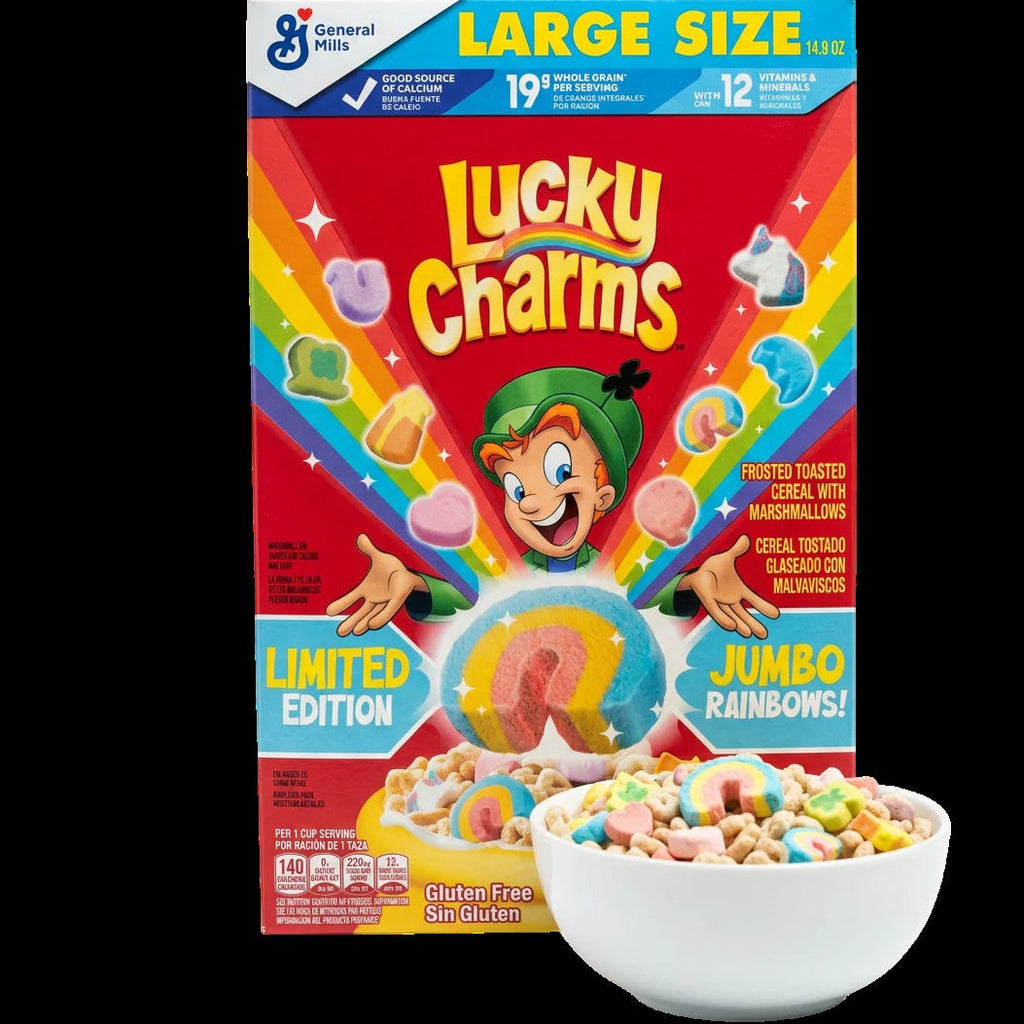 Lucky Charms Jumbo Rainbow Cereal - Large Size