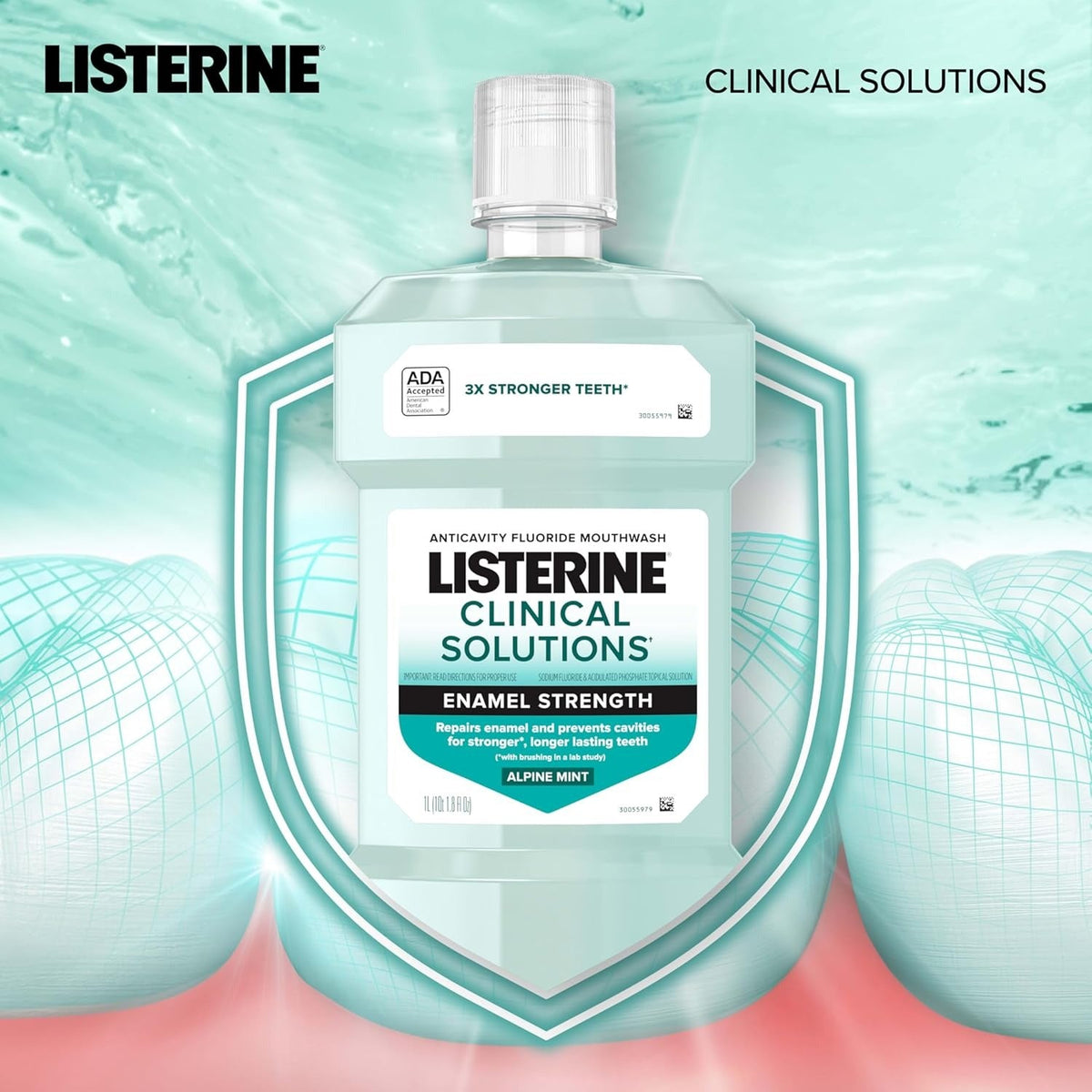 Clinical Solutions Teeth Strength Alpine Mint Mouthwash
