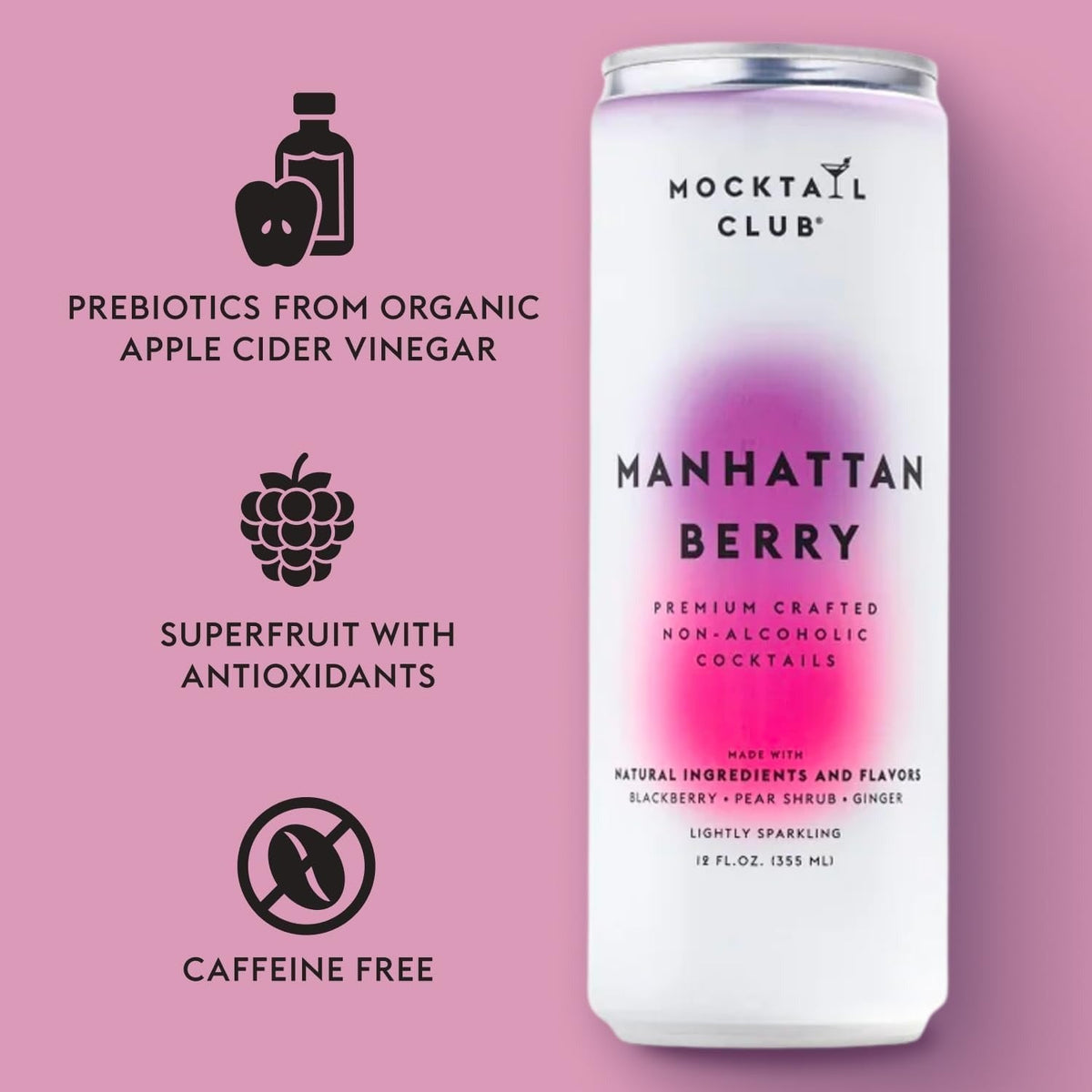 Manhattan Berry Non-Alcoholic Mocktail (4 Pack)