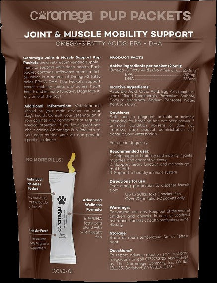 Pup Packs Mobility Support Dog Supplement 30Ct