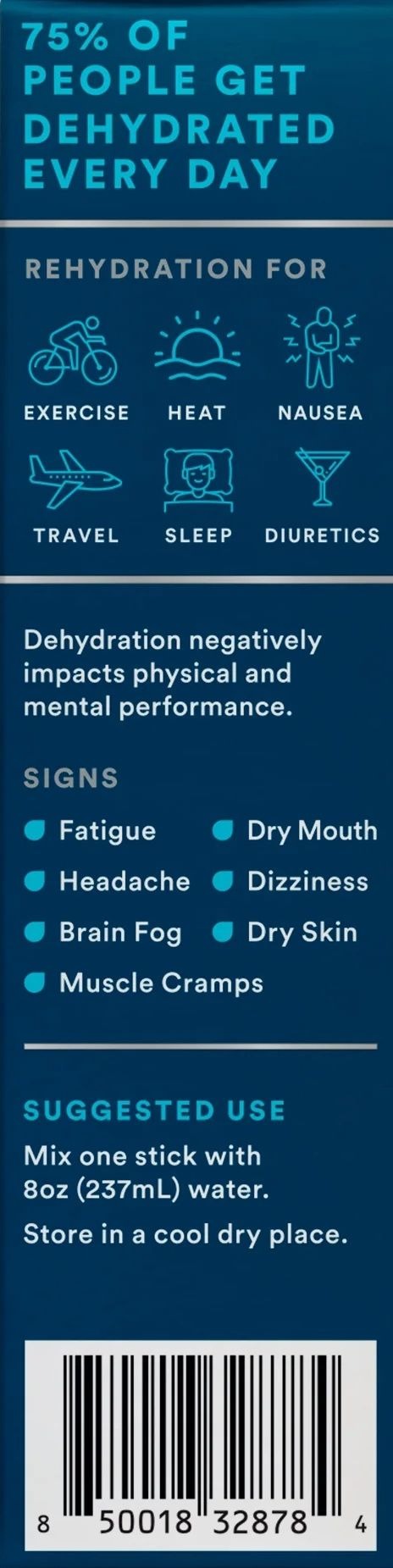 Dehydration Relief Fast Electrolyte Drink Mix - Fruit Punch (8 CT)