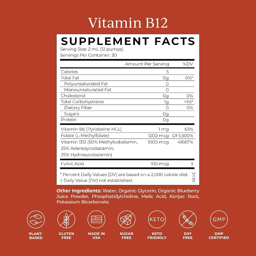 B12 + B6 Liposomal Delivery Wild Berry