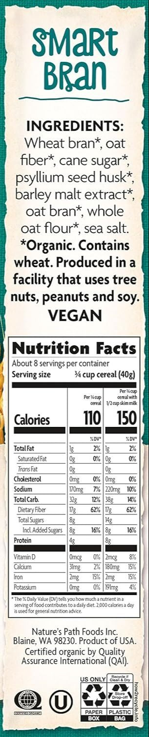 Organic SmartBran with Wheat Psyllium and OatBran